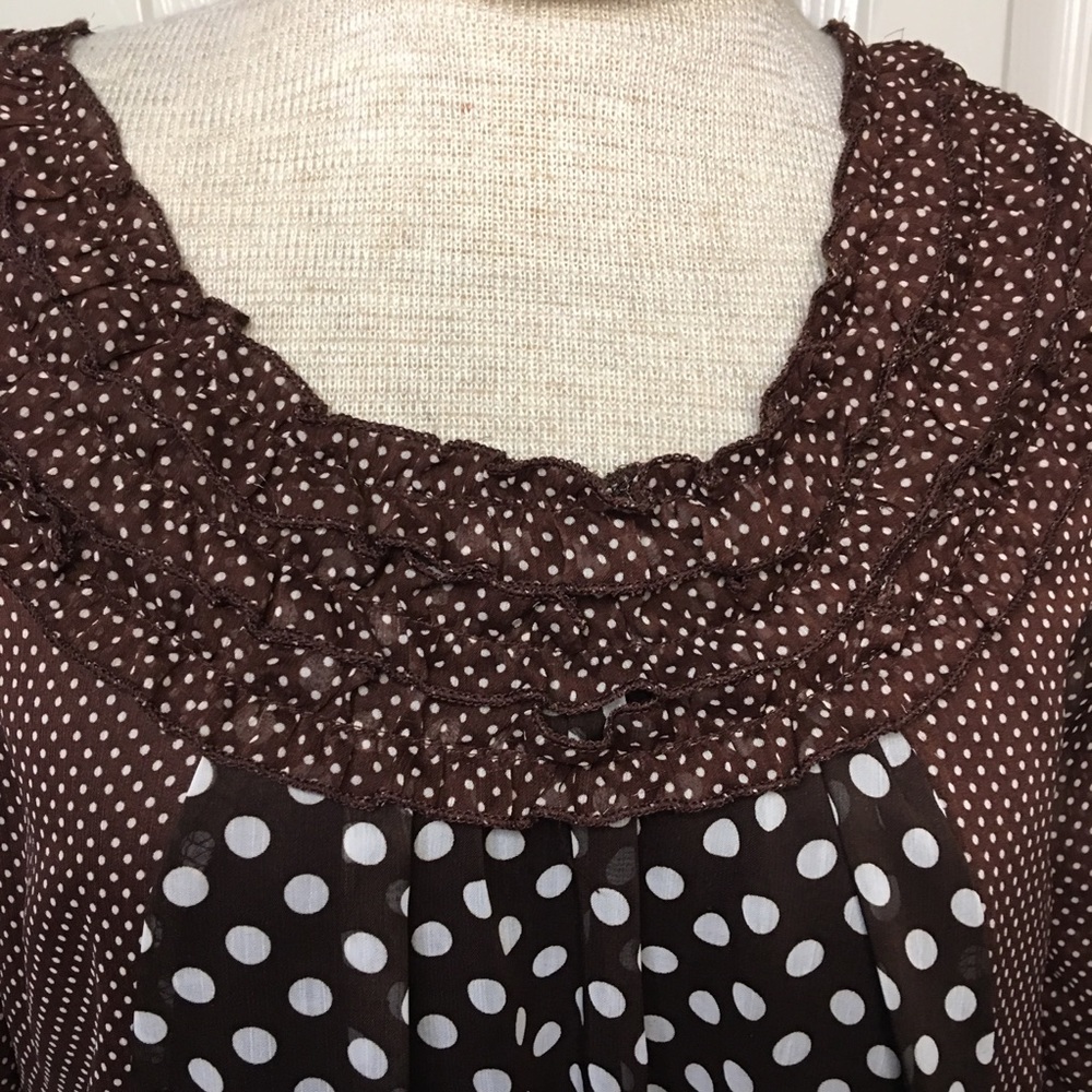 Urban Mango Brown Sheer Dress - Picture 4 of 7